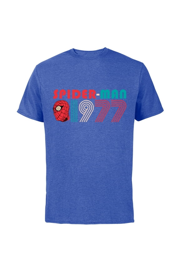 Spider-Man: Beyond Amazing 1977 Retro Classic - Short Sleeve Cotton T-Shirt for Adults - Customized-Royal Heather