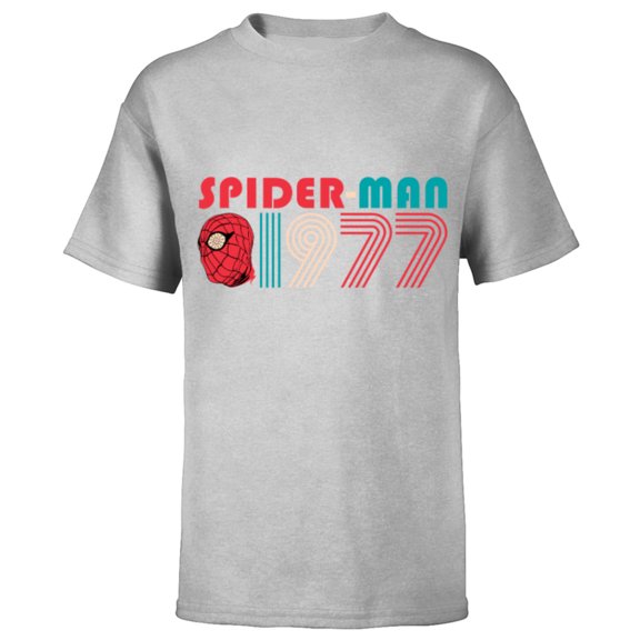 Marvel Spider-Man: Beyond Amazing 1977 Retro Classic - Short Sleeve T-Shirt for Kids - Customized-Athletic Heather