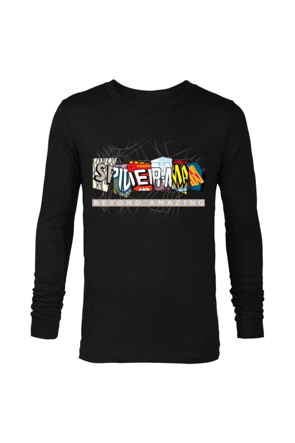 Spider-Man: Beyond Amazing Multi-Logo - Long Sleeve T-Shirt for Men - Customized-Black