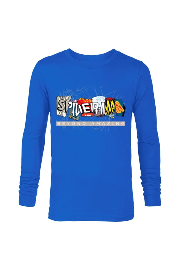 Spider-Man: Beyond Amazing Multi-Logo - Long Sleeve T-Shirt for Men - Customized-Navy