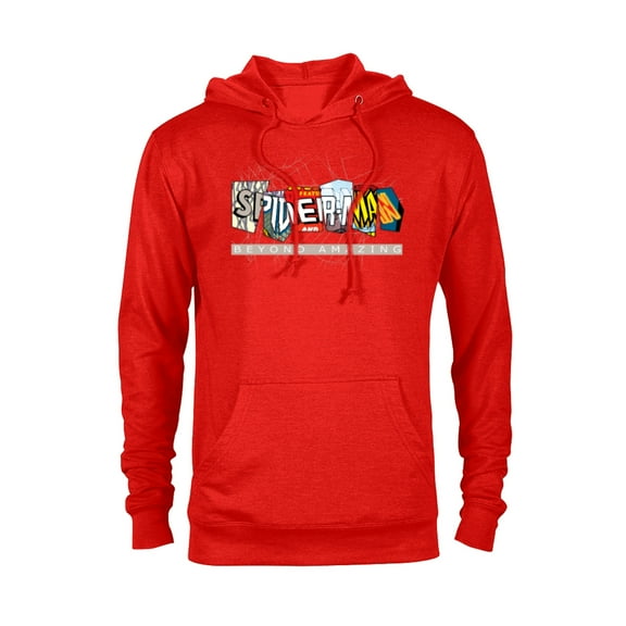 Marvel Spider-Man: Beyond Amazing Multi-Logo - Pullover Hoodie for Adults - Customized-Red