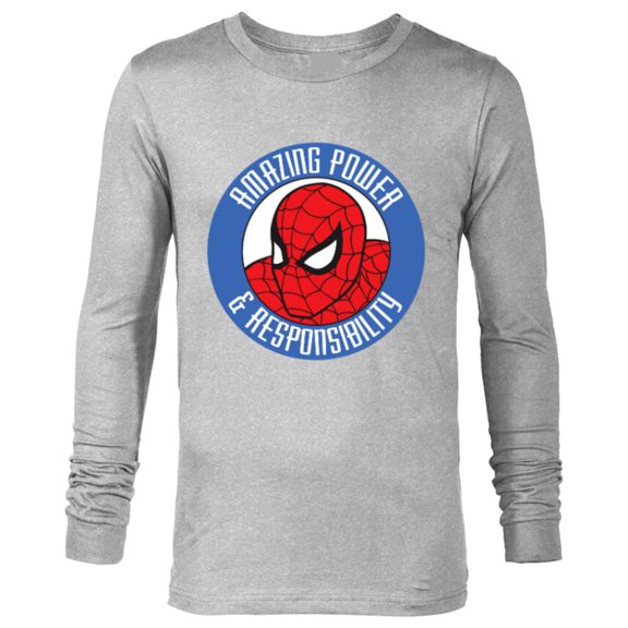 Marvel Spider-Man: Beyond Amazing Power & Responsibility - Long Sleeve T-Shirt for Men - Customized-Athletic Heather