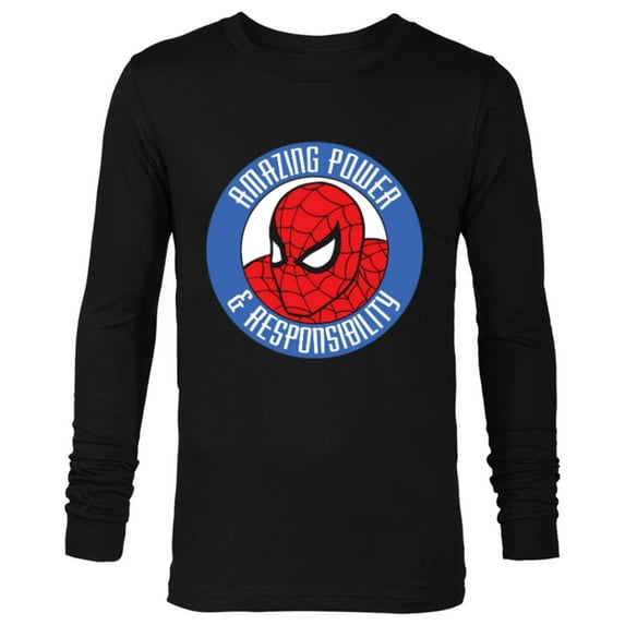 Marvel Spider-Man: Beyond Amazing Power & Responsibility - Long Sleeve T-Shirt for Men - Customized-Black