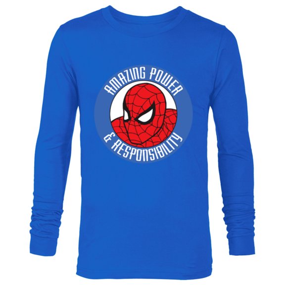 Marvel Spider-Man: Beyond Amazing Power & Responsibility - Long Sleeve T-Shirt for Men - Customized-Navy