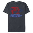 thumbnail image 1 of Marvel Spider-Man: Beyond Amazing Retro Pixel Web-Slinger - Short Sleeve Blended T-Shirt for Adults - Customized-Navy Heather, 1 of 5