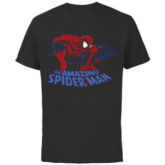 Marvel Spider-Man: Beyond Amazing Retro Pixel Web-Slinger - Short Sleeve Cotton T-Shirt for Adults - Customized-Black