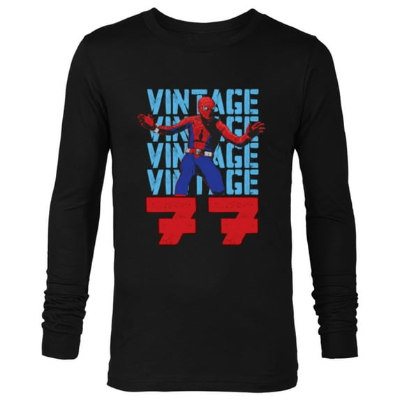 Marvel Spider-Man: Beyond Amazing Vintage Retro 1977 - Long Sleeve T-Shirt for Men - Customized-Black