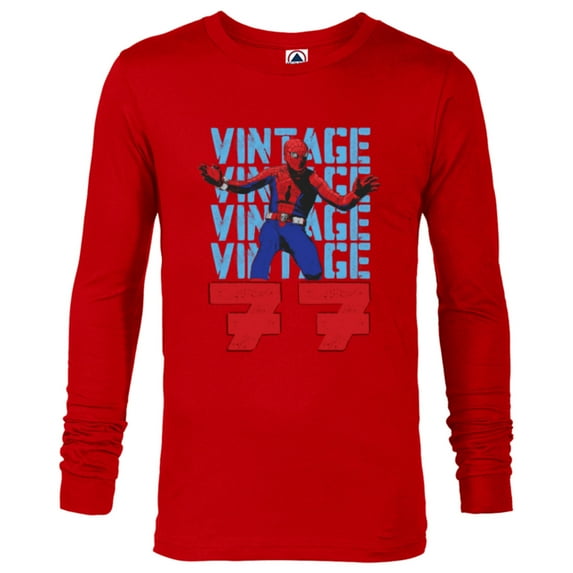 Marvel Spider-Man: Beyond Amazing Vintage Retro 1977 - Long Sleeve T-Shirt for Men - Customized-New Red
