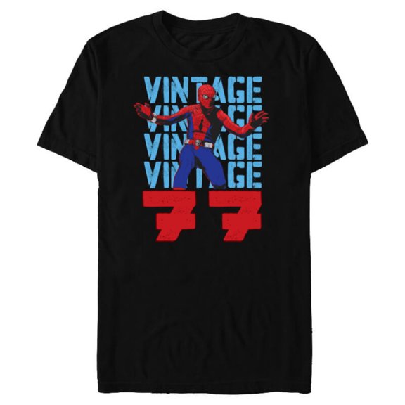 Marvel Spider-Man: Beyond Amazing Vintage Retro 1977 - Short Sleeve Blended T-Shirt for Adults - Customized-Black