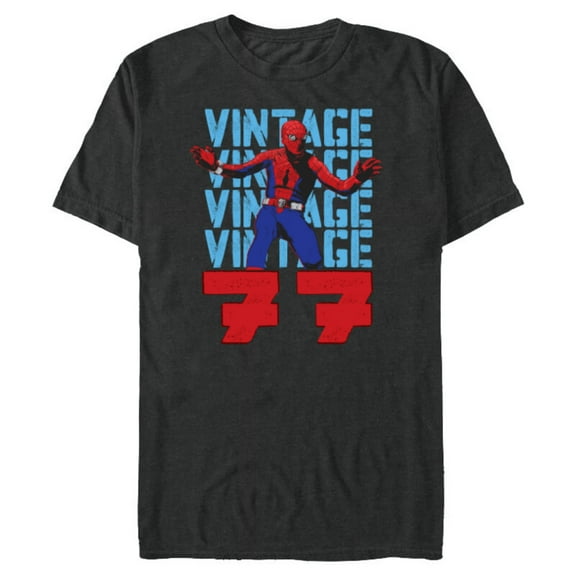 Marvel Spider-Man: Beyond Amazing Vintage Retro 1977 - Short Sleeve Blended T-Shirt for Adults - Customized-Dark Heather