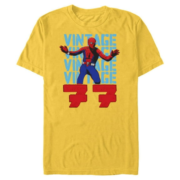 Marvel Spider-Man: Beyond Amazing Vintage Retro 1977 - Short Sleeve Blended T-Shirt for Adults - Customized-Yellow