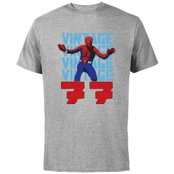 Marvel Spider-Man: Beyond Amazing Vintage Retro 1977 - Short Sleeve Cotton T-Shirt for Adults - Customized-Athletic Heather