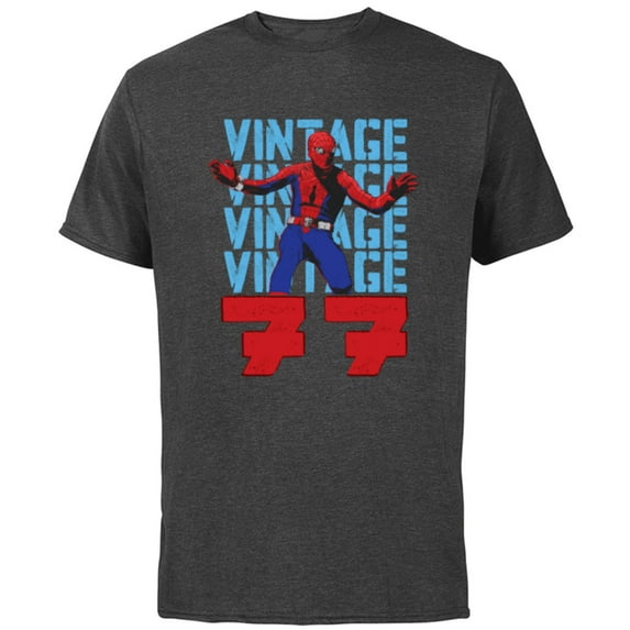 Marvel Spider-Man: Beyond Amazing Vintage Retro 1977 - Short Sleeve Cotton T-Shirt for Adults - Customized-Charcoal