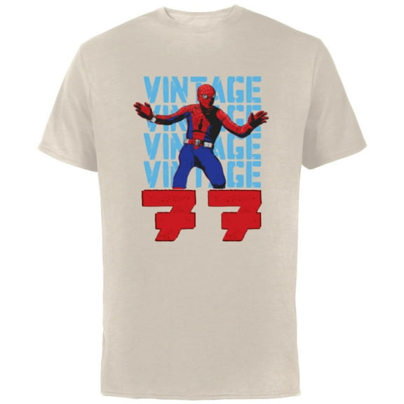 Marvel Spider-Man: Beyond Amazing Vintage Retro 1977 - Short Sleeve Cotton T-Shirt for Adults - Customized-Natural