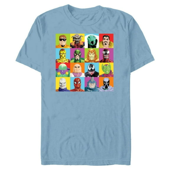 Marvel Spider-Man: Beyond Amazing Vintage Retro Villains - Short Sleeve Blended T-Shirt for Adults - Customized-Ocean Blue