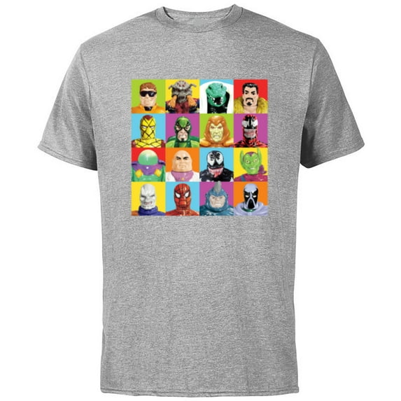 Marvel Spider-Man: Beyond Amazing Vintage Retro Villains - Short Sleeve Cotton T-Shirt for Adults - Customized-Athletic Heather