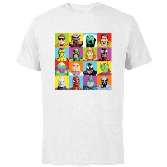 Marvel Spider-Man: Beyond Amazing Vintage Retro Villains - Short Sleeve Cotton T-Shirt for Adults - Customized-White