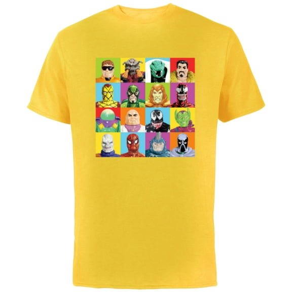 Marvel Spider-Man: Beyond Amazing Vintage Retro Villains - Short Sleeve Cotton T-Shirt for Adults - Customized-Yellow