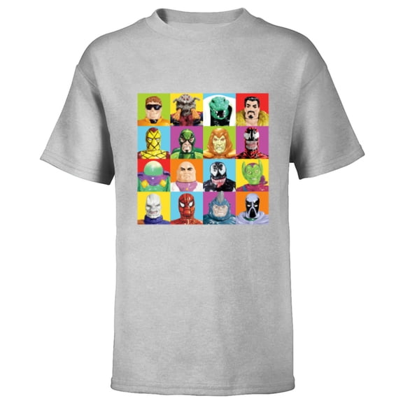 Marvel Spider-Man: Beyond Amazing Vintage Retro Villains - Short Sleeve T-Shirt for Kids - Customized-Athletic Heather