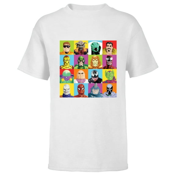 Marvel Spider-Man: Beyond Amazing Vintage Retro Villains - Short Sleeve T-Shirt for Kids - Customized-White