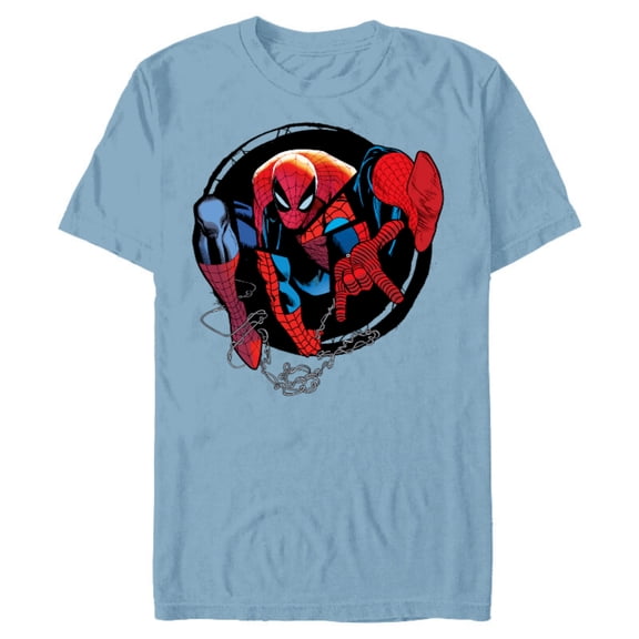 Marvel Spider-Man: Beyond Amazing Web-Slinger - Short Sleeve Blended T-Shirt for Adults - Customized-Ocean Blue