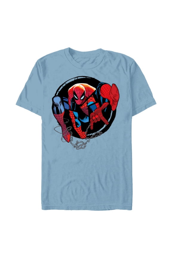 Spider-Man: Beyond Amazing Web-Slinger - Short Sleeve Blended T-Shirt for Adults - Customized-Ocean Blue