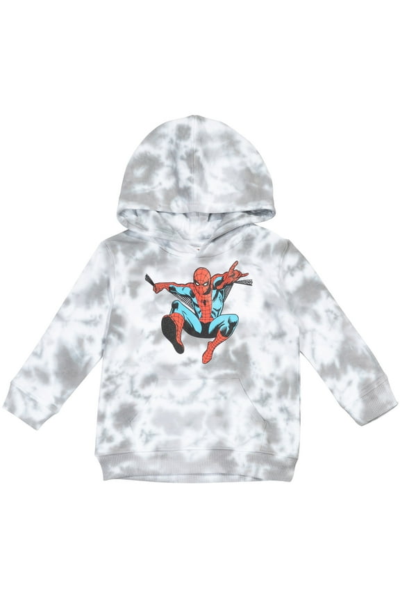 Spider-Man Big Boys Fleece Pullover Hoodie Toddler to Big Kid