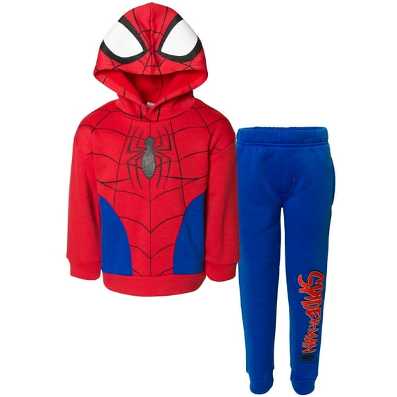 Marvel Spider-Man Big Boys Fleece Pullover Hoodie and Pants Outfit Set Toddler to Big Kid