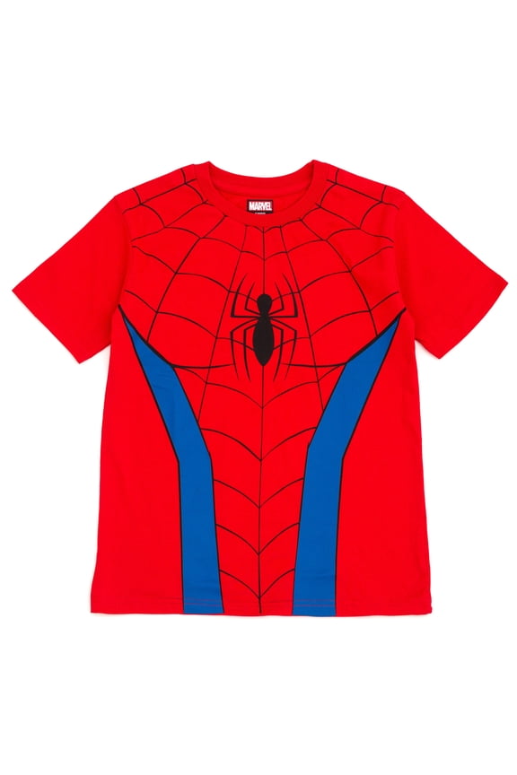 Spider-Man Big Kids' Boy or Girl Cosplay Short Sleeve T-Shirt Bright Red Spider Man