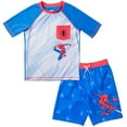 thumbnail image 1 of Marvel Spider-Man Big Boys Rash Guard and Swim Trunks Outfit Set Toddler to Big Kid, 1 of 5