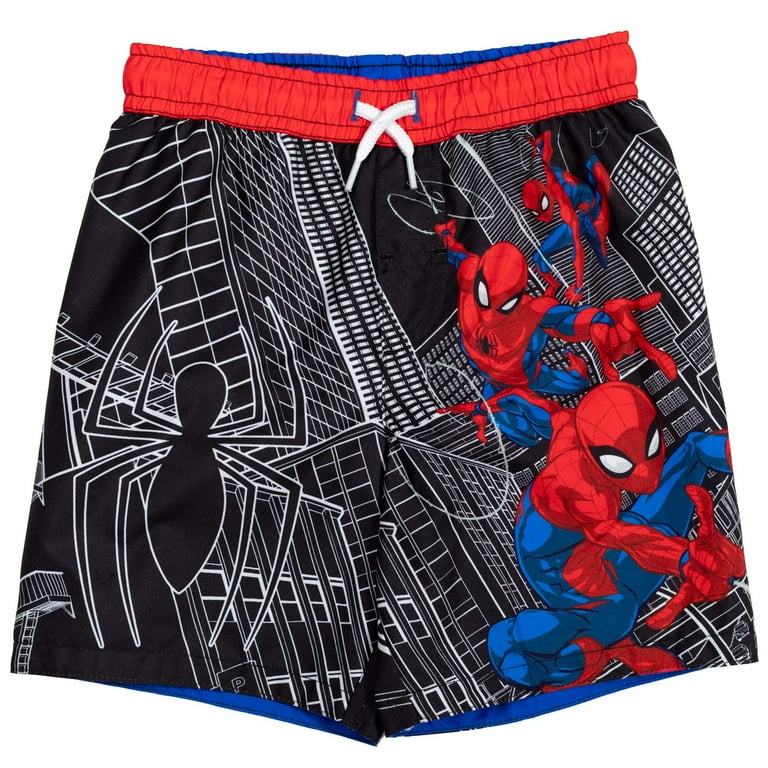 Marvel Spider Man Big Boys Swim Trunks Bathing Suit Toddler to Big Kid Walmart