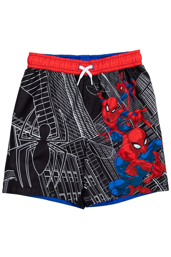 Spider-Man Big Boys Swim Trunks Bathing Suit Toddler to Big Kid
