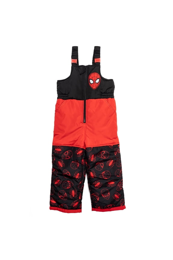 Spider-Man Big Boys Zip Up Snow Bib Ski Pants Toddler to Big Kid