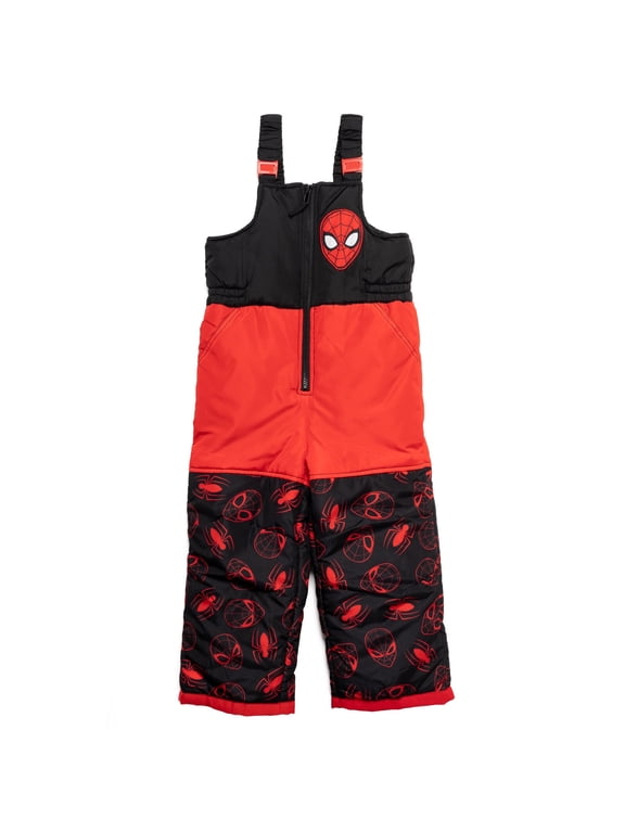 Spider-Man Big Boys Zip Up Snow Bib Ski Pants Toddler to Big Kid