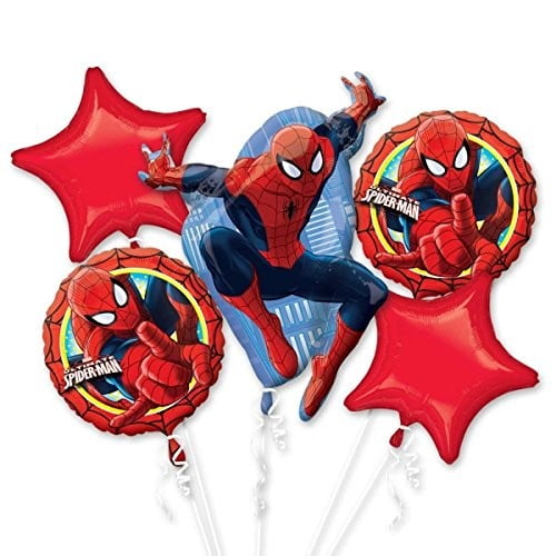 Marvel Spider-Man Birthday 5 pc. Foil Balloon Bouquet
