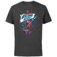 thumbnail image 1 of Marvel Spider-Man Birthday Hero - Short Sleeve Cotton T-Shirt for Adults - Customized-Charcoal, 1 of 5