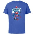 thumbnail image 1 of Marvel Spider-Man Birthday Hero - Short Sleeve Cotton T-Shirt for Adults - Customized-Royal Heather, 1 of 5