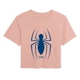 thumbnail image 1 of Marvel - Spider-Man Blue Spider Logo - Juniors Cropped Graphic T-Shirt, 1 of 4