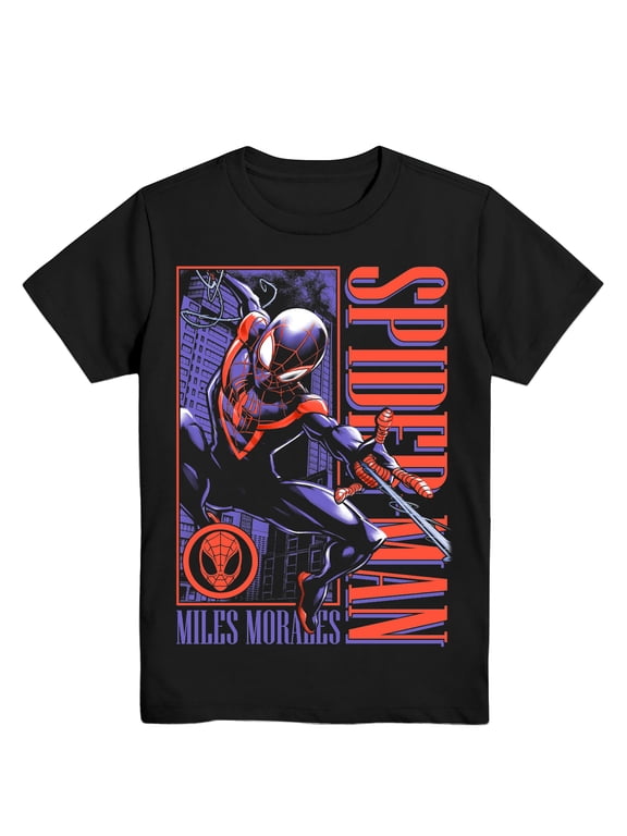 Spider-Man, Boys' & Big Boys' Graphic T-Shirt, Miles Box, Sizes 4-18