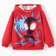 thumbnail image 1 of Marvel Spider-Man Boys Hoodies Miles Morales Red Graphic Pullover Tops School Christmas Sweatshirts Kids 8-9Y, 1 of 8