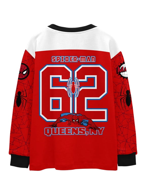 Spider-Man Boys’ Long Sleeve Motocross Graphic Jersey, Web Slingers Racing, Sizes XS-XXL