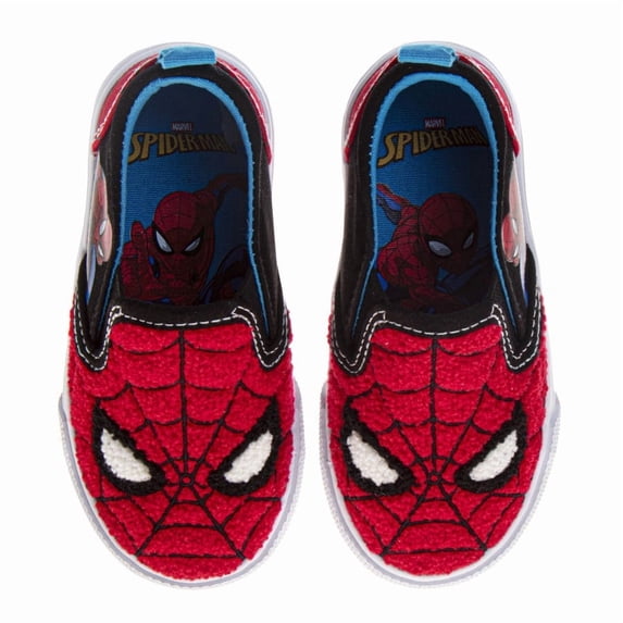 Marvel Spider-Man Boys Slip On Canvas Sneakers (Big Kid), Red, Size: 1