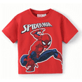 thumbnail image 1 of Marvel Spider Man Boys T Shirt Kids Toddler Graphic Print Short Sleeve Crewneck Tee Red Summer Top Size 2 Year, 1 of 6