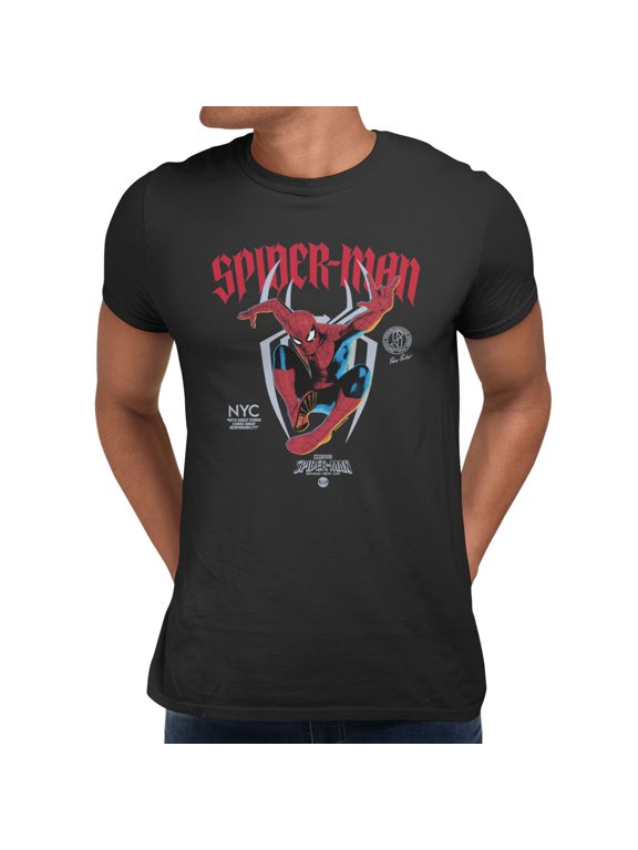 Spider-Man Brand New Day Men's Gothic Script Aesthetic T-Shirt (Black, S-XXXL)