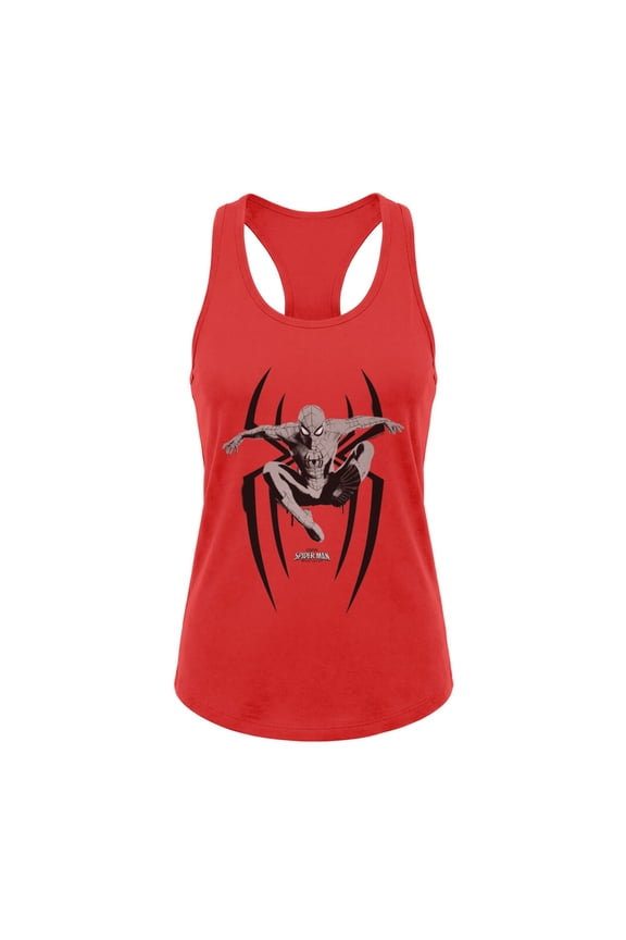 Spider-Man Brand New Day Women's Web Action Sketch Retro Tank Top (Red, XS-XXL)