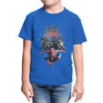 thumbnail image 1 of Marvel Spider-Man Brand New Day Youth Color Web Villain Panels T-Shirt (Royal, XS-XL), 1 of 4