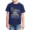 thumbnail image 1 of Marvel Spider-Man Brand New Day Youth Hulk Classic Sketch Retro T-Shirt (Iris Navy, XS-XL), 1 of 4
