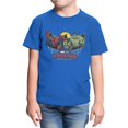 thumbnail image 1 of Marvel Spider-Man Brand New Day Youth One Against Four Wing Panels T-Shirt (Royal, XS-XL), 1 of 4