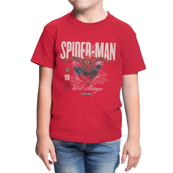 Marvel Spider-Man Brand New Day Youth Web-Slinger Retro Comic T-Shirt (Red, XS-XL)