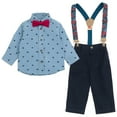 thumbnail image 1 of Marvel Spider-Man Button Down Shirt Twill Pants Suspenders and Bow-Tie 4 Piece Outfit Set Infant to Big Kid, 1 of 5
